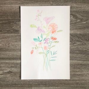 Floral Watercolor Handmade Illustration